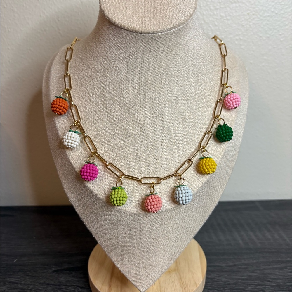 Handmade “Berry Sweet” Charm Necklace